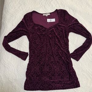 LOFT Purple Lace Women's Top